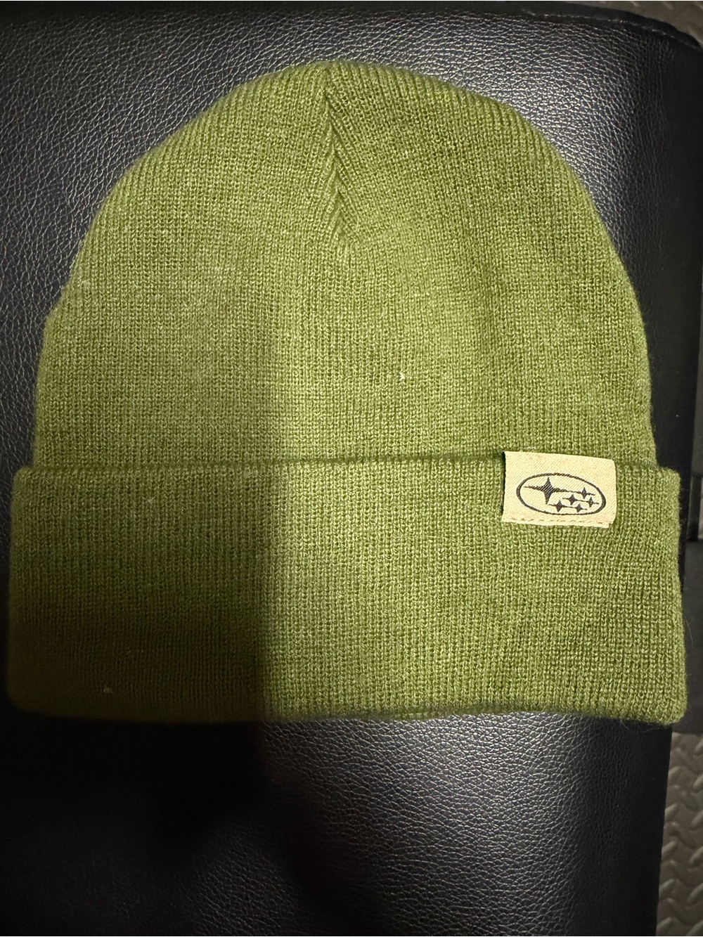 Men's Green Acrylic Beanie